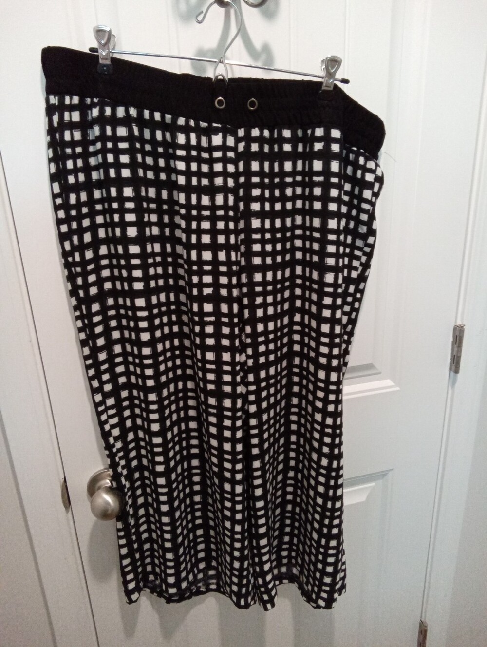 2-$10... ND New Direction Size 2X Black & White Palazzo Wide Leg Crop 22" Pants